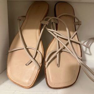 Beige strappy sandals